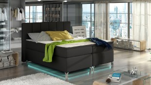 Postel Basilio Boxspring 160x200 cm s barevným LED podsvícením - Soft 11 (barva potahu)