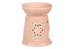 Aroma lampa s motivem mandaly, meruňková barva, porcelán. ARK3517-APPR, sada 2 ks