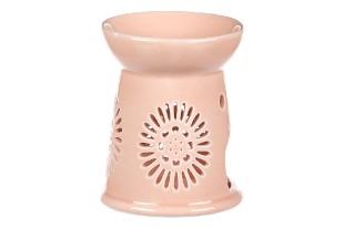 Aroma lampa s motivem sedmikrásky, meruňková barva, porcelán. ARK3518-APPR, sada 2 ks