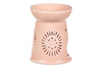 Aroma lampa s motivem sedmikrásky, meruňková barva, porcelán. ARK3518-APPR, sada 2 ks