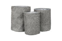 Koš na prádlo - polyester, šedý, sada 3 ks LK9581-GREY