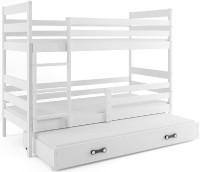 Patrová postel s přistýlkou ERYK 3 80x160 cm, bílá/bílá