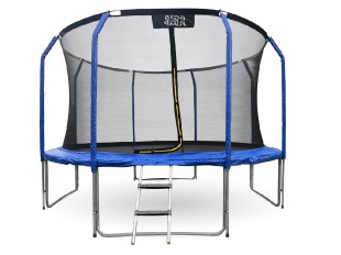 Premium Modrá trampolína 366 cm s vnitřní ochrannou sítí + žebřík - Inside