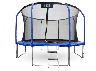 Premium Modrá trampolína 400 cm s vnitřní ochrannou sítí + žebřík - Inside