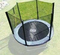 Ochranná síť na trampolínu 244 cm (250 cm) -PE -na 6 trubek- černá