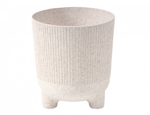 Obal na květník ARIA JUMPER ECO WOOD plastový d16x18cm