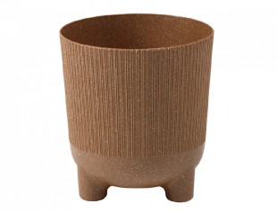 Obal na květník ARIA JUMPER ECO WOOD plastový d18x20cm