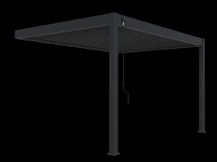 Bioklimatická pergola INTRO PLUS 4x3 m, hliník - do stěny