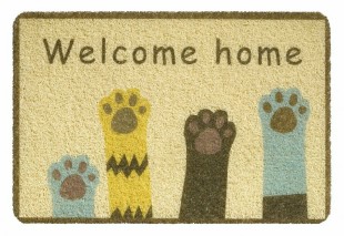 Rohožka 315 Curly print 006 beige welcome home