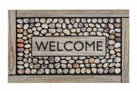 Rohožka 319 Residence 007 welcome framed pebbles