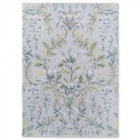 Moderní květinový koberec Laura Ashley Parterre pale sage 81707 Brink & Campman